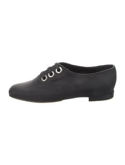 Pre-owned Manolo Blahnik Oxfords In Black