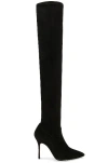 Manolo Blahnik Pascalarehi 105 Suede Boot In Black