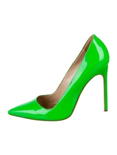 Pre-owned Manolo Blahnik Patent Leather Pumps In Green