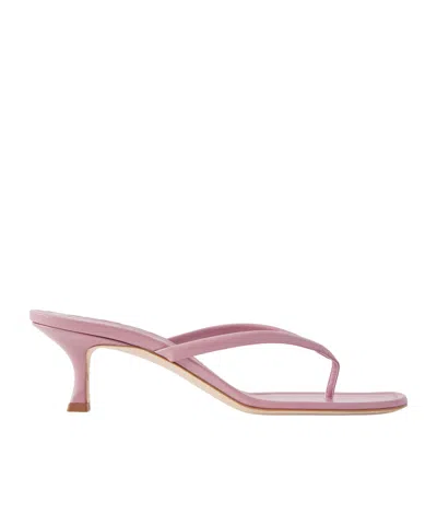 Manolo Blahnik Paterno 50 Leather Thong Sandals In Multi