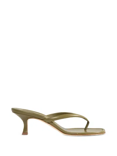 Manolo Blahnik Paterno Thong Sandals In Green
