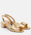 Manolo Blahnik Patopia 30 Metallic Leather Sandals In Gold