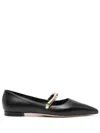 Manolo Blahnik Peleona Ballet Flats In Black