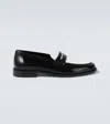 Manolo Blahnik Perry Leather Penny Loafers In Black