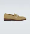 Manolo Blahnik Perry Suede Loafers In Beige