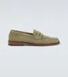 Manolo Blahnik Ellis Suede Loafers In Green