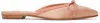 Manolo Blahnik Satin Bow Ballerina Flats In Lcor(8802)