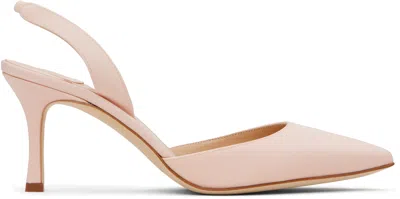 Manolo Blahnik Pink Carolyne 70 Heels