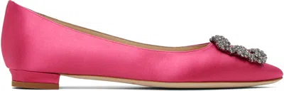 Manolo Blahnik Pink Hangisiflat Ballerina Flats