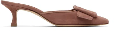 Manolo Blahnik Pink Maysale Heeled Sandals