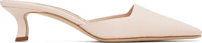 Manolo Blahnik Pink Moiramu Mules In Nude