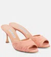 Manolo Blahnik Pirua 75mm Suede Mules In Orange