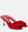 Manolo Blahnik Pirua 70 Suede Pumps In Red