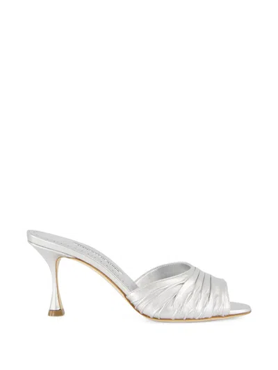 Manolo Blahnik Pirua Nappa Leather Heeled Mules In Multi