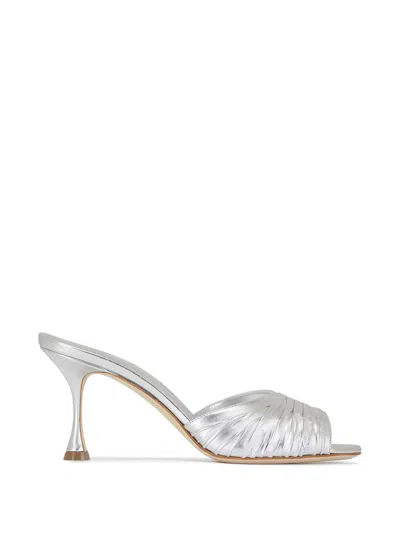 Manolo Blahnik Pirua Sandals In Silver