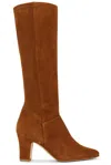 Manolo Blahnik Pitana Suede Knee-high Boots In Brown