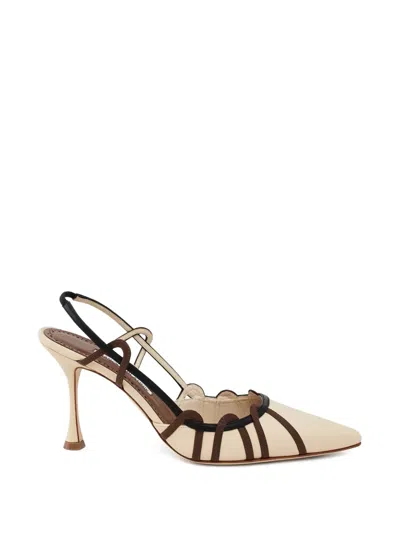 Manolo Blahnik Point-toe Strap Pumps In Multi