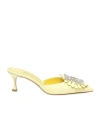 Manolo Blahnik Pointed High Heel Sandals In Yellow