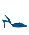 Manolo Blahnik Pointed High-heeled Sandals In Blue