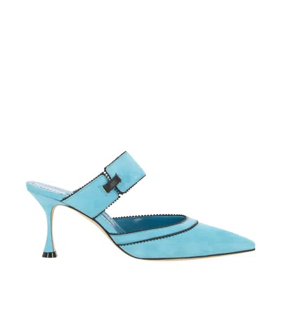 Manolo Blahnik Pointed High-heeled Sandals In Multicolor