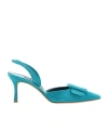 Manolo Blahnik Pointed High-heeled Sandals In Green