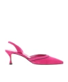 Manolo Blahnik Suede Halter Slingback Pumps In Pink
