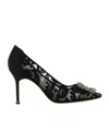 Manolo Blahnik 70mm Hangisi Pumps In Black