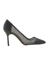 Manolo Blahnik Capcourme 90 Nappa Leather Pumps In Black