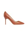 Manolo Blahnik Pointed High Heels In Brown