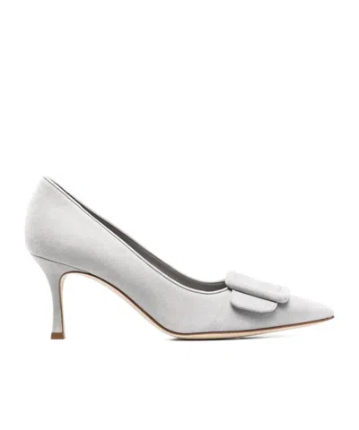 Manolo Blahnik Pointed High Heels In White