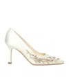 Manolo Blahnik Pointed High Heels In White