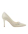 Manolo Blahnik Pointed High Heels In White