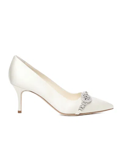 Manolo Blahnik Pointed High Heels In White