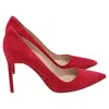 Manolo Blahnik Pointed Pumps In Red Suede In Red