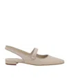 Manolo Blahnik Pointed Toe Ballerina Shoes In Nude