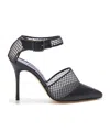 Manolo Blahnik Pointed Toe Flat Sandals In Black