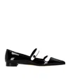 Manolo Blahnik Pointed Toe Flats In Black