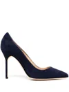 Manolo Blahnik Pointed Toe Pumps In Blue