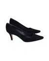 Manolo Blahnik Pointed-toe Pumps In Black Suede In Black