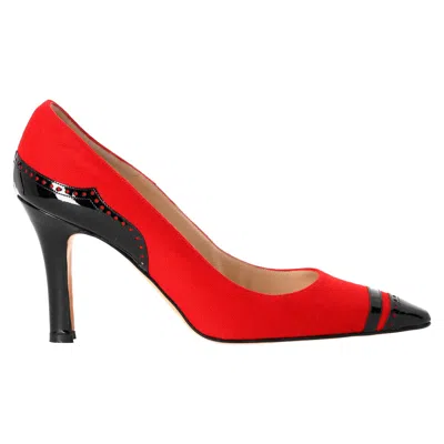 Manolo Blahnik Pointed Toe Pumps In Red Suede