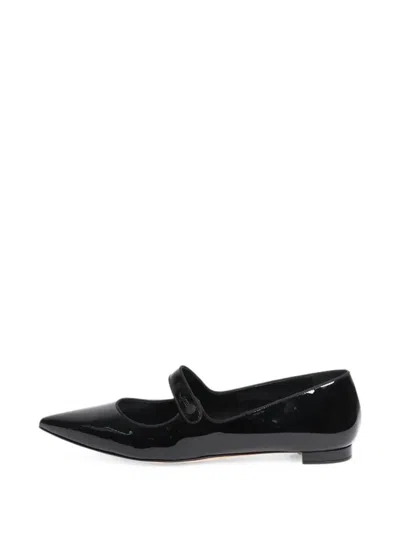 Pre-owned Manolo Blahnik Pointed-toe Flat Pumps In Black