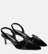 Manolo Blahnik Poligleto 50 Suede Slingback Pumps In Black
