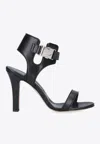 Manolo Blahnik Pollux 105 Leather Sandals In Black
