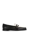 Manolo Blahnik Polonoff Two-tone Leather Loafers In Black