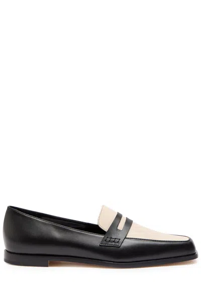 MANOLO BLAHNIK MANOLO BLAHNIK POLONOFF TWO-TONE LEATHER LOAFERS