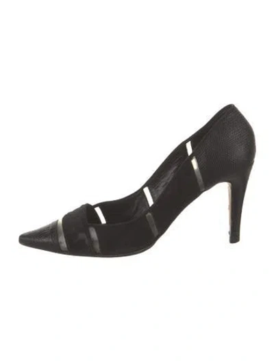 Pre-owned Manolo Blahnik Ponyhair Plaid Print Pumps In Multi