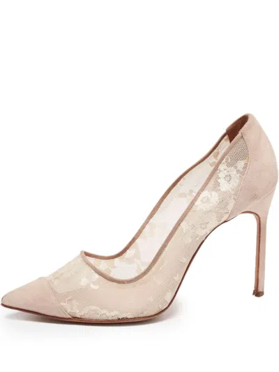 Pre-owned Manolo Blahnik  105mm Bbla Bride Pumps