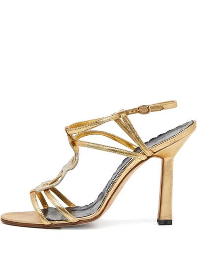 Pre-owned Manolo Blahnik  105mm Strappy Sandals