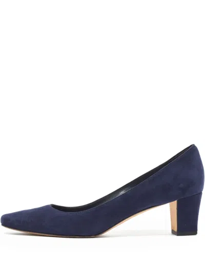 Pre-owned Manolo Blahnik  50mm Okkatopla Suede Pumps