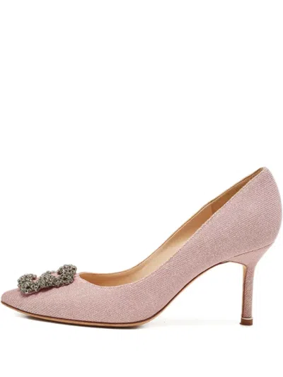 Pre-owned Manolo Blahnik  80mm Hangisi Pumps